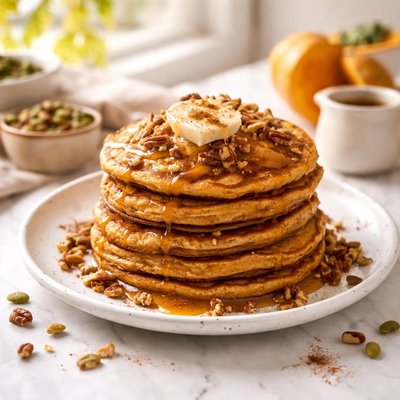 Image of Spicy Pumpkin Pancakes Ww