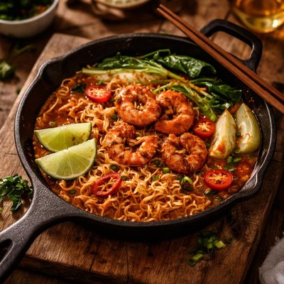 Image of Spicy Ramen Skillet Thai Style