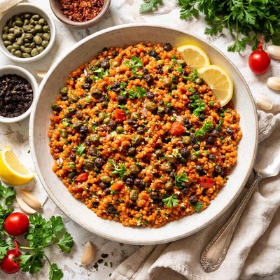 Image of Spicy Red Lentils with Capers and Currants