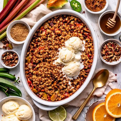 Image of Spicy Rhubarb Crisp