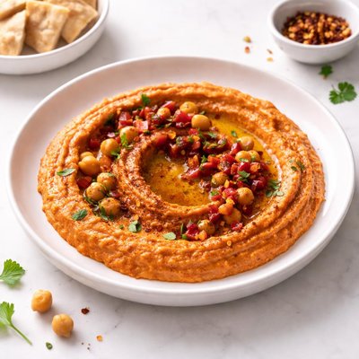 Image of Spicy Roasted Red Pepper Hummus