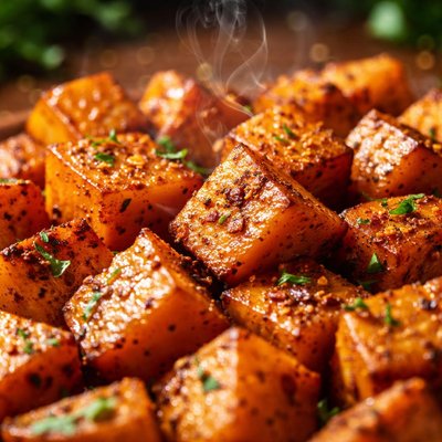 Image of Spicy Roasted Sweet Potatoes