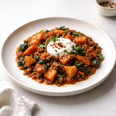 Image of Spicy Root Vegetable Lentil Casserole
