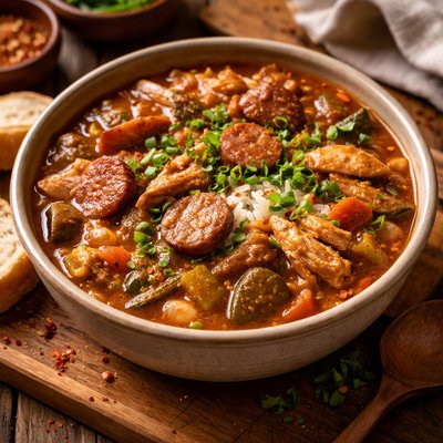 Image of Spicy Sausage and Vegetable Gumbo Slow Cooker