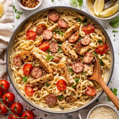 Image of Spicy Sausage Chicken Alfredo
