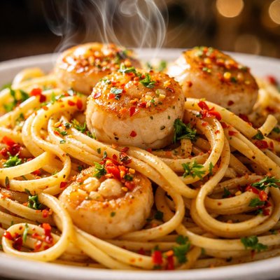 Image of Spicy Scallop Pasta
