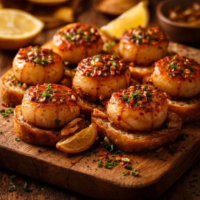 Image of Spicy Seared Scallops Tapas