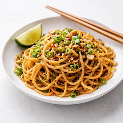 Image of Vegan Spicy Sesame Garlic Noodles