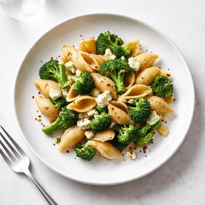 Image of Spicy Shells with Broccoli and Blue Cheese