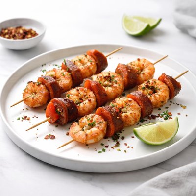 Image of Spicy Shrimp and Chorizo Kebabs
