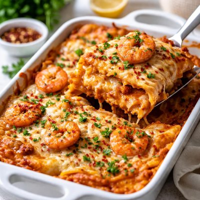 Image of Spicy Shrimp and Jack Cheese Lasagna