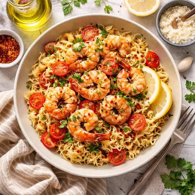 Image of Spicy Shrimp Angel Hair Pasta