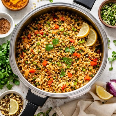Image of Spicy Sprouts Pilaf Pressure Cooker