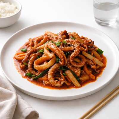 Image of Spicy Stir Fried Squid Ohjing Uh Bokkeum