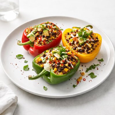 Image of Spicy Stuffed Bell Peppers Vegetarian Vegan Gluten Free