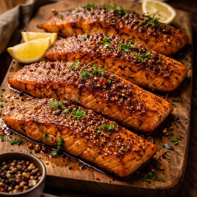 Image of Spicy Sugar Crusted Salmon