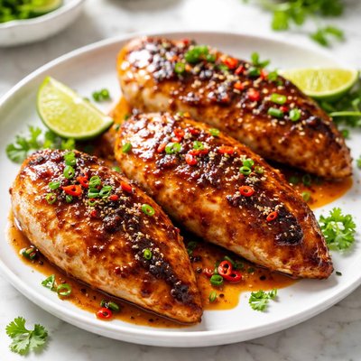 Image of Spicy Sweet Glazed Chicken Breasts