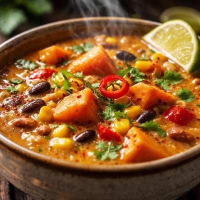 Image of Spicy Sweet Potato Corn Soup
