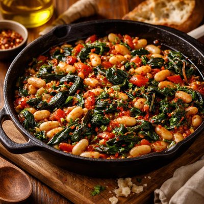 Image of Spicy Swiss Chard Beans