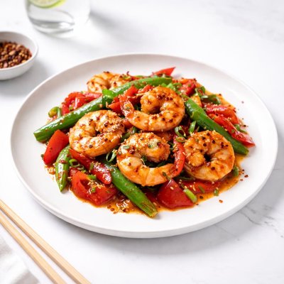 Image of Spicy Szechuan Shrimp Stir Fry Low Fat