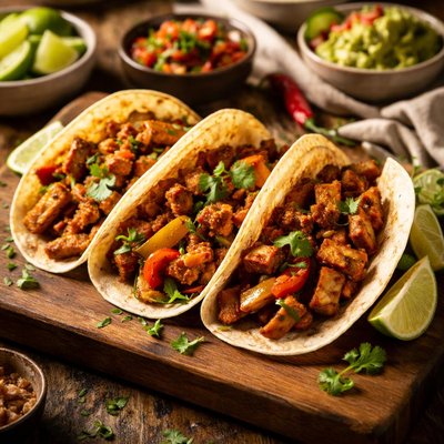Image of Spicy Tempeh Fajitas