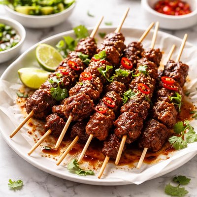 Image of Spicy Thai Meat Satay Skewers No Peanuts