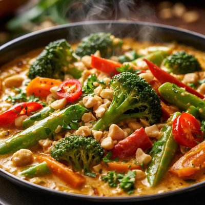 Image of Spicy Thai Peanut Vegetable Curry