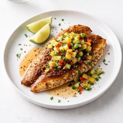 Image of Spicy Tilapia W Pineapple Jalapeno Pepper Relish