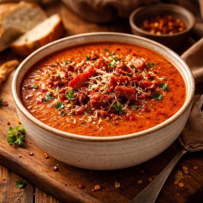 Image of Spicy Tomato Bacon Soup