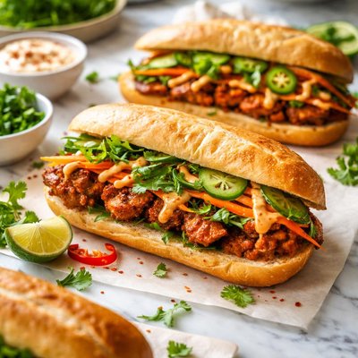 Image of Spicy Vietnamese Chicken Sandwiches