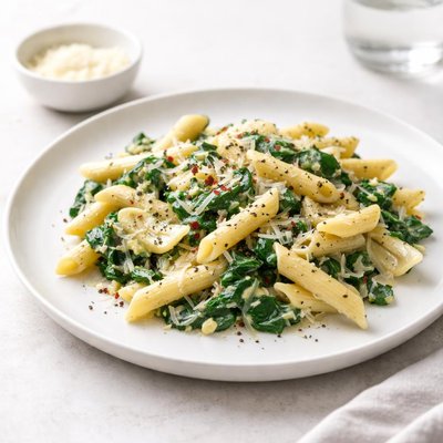 Image of Spinach and Artichoke Penne Pasta