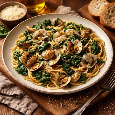 Image of Spinach and Baby Clam Sauce