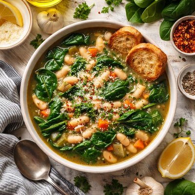 Image of Spinach and Bean Soup