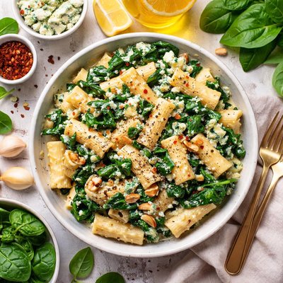 Image of Spinach and Blue Cheese Pasta