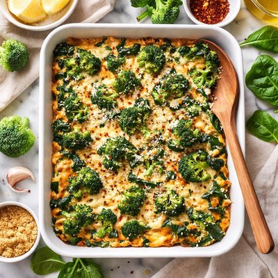 Image of Spinach and Broccoli Casserole
