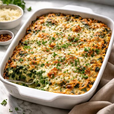 Image of Spinach and Cheese Casserole