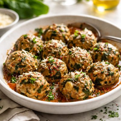 Image of Spinach and Cheese Meatballs