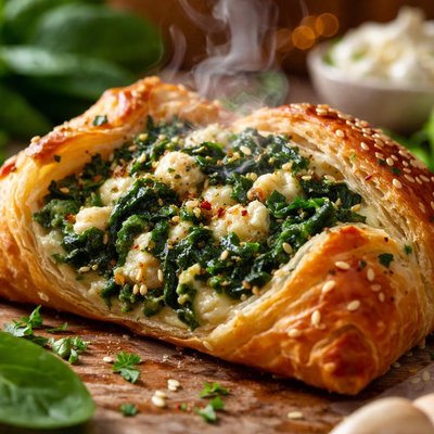 Image of Vegan Spinach and Cheese Pastry