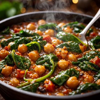 Image of Spinach and Chickpea Ragout
