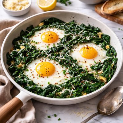 Image of Spinach and Eggs