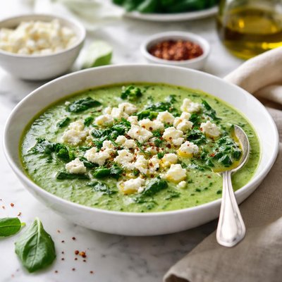 Image of Spinach and Feta Cheese Soup
