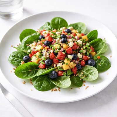 Image of Spinach and Fruit Salsa Salad