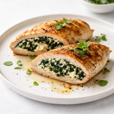 Image of Spinach and Goat Cheese Stuffed Chicken Breasts