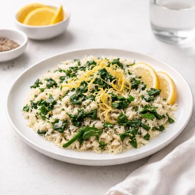 Image of Spinach and Lemon Rice Pilaf