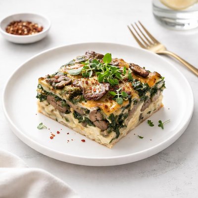 Image of Spinach and Mushroom Brunch Bake
