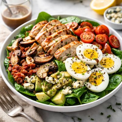 Image of Spinach and Mushroom Cobb