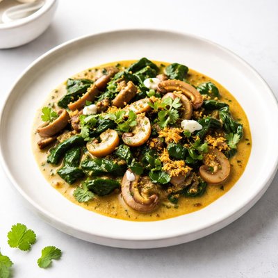 Image of Spinach and Mushroom Korma