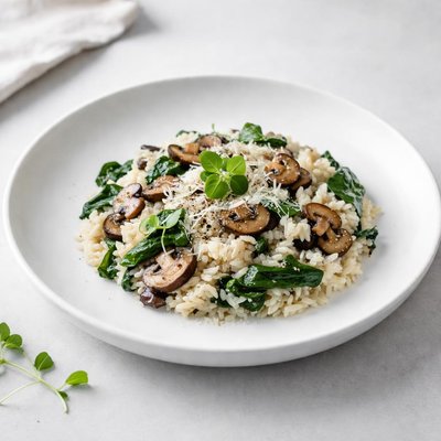 Image of Spinach and Mushroom Risotto