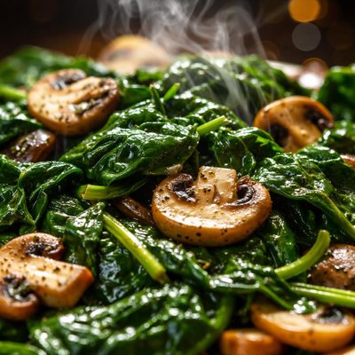 Image of Spinach and Mushrooms