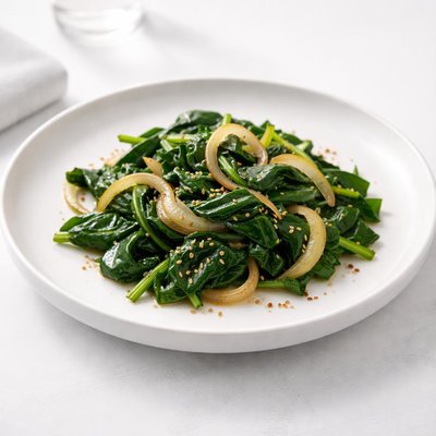 Image of Spinach and Onion Stir Fry